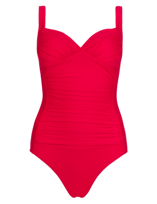 m&s red swimsuit