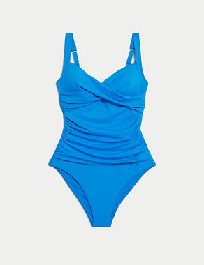Tummy Control Ruched Plunge Swimsuit Image 2 of 5