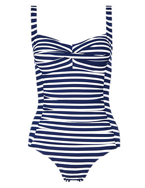 Tummy Control Striped Swimsuit Image 2 of 4