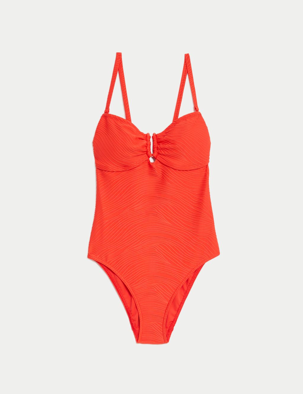 Tummy Control Textured Bandeau Swimsuit 1 of 6