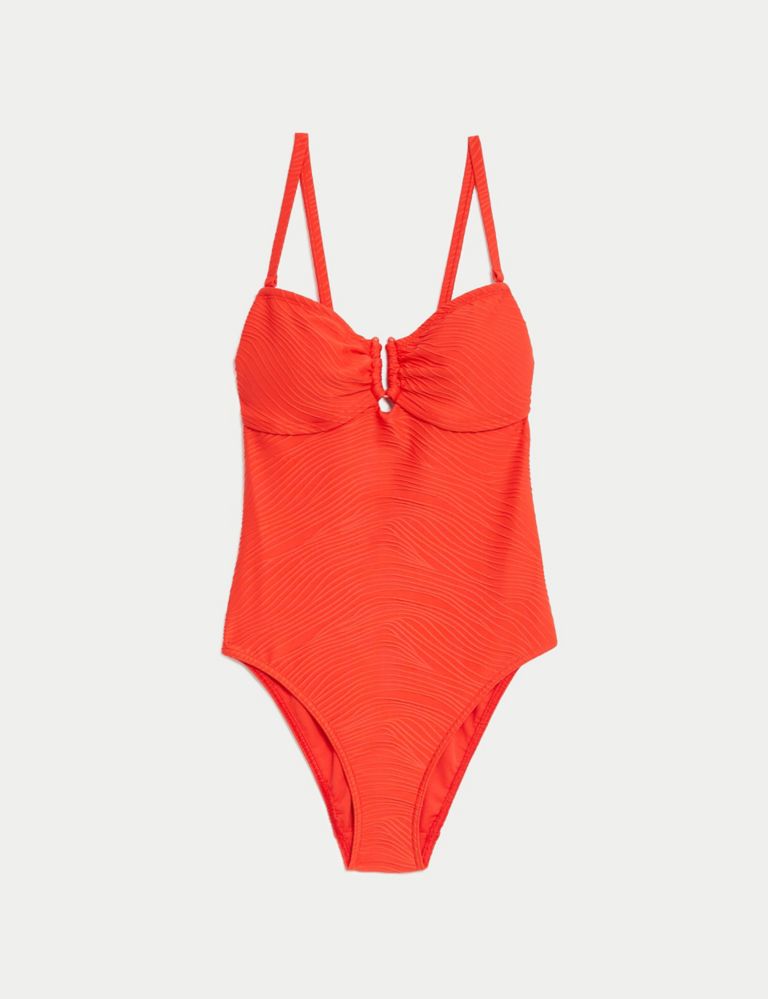 Tummy Control Textured Bandeau Swimsuit 2 of 6