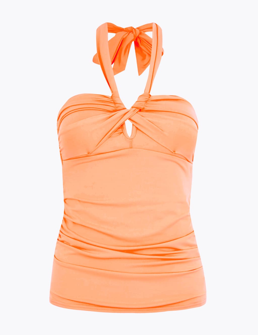 Tummy Control Twist Halterneck Tankini Top M&S Collection M&S