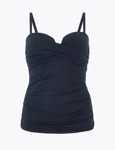 Tummy Control Wrap Bandeau Tankini Top 1 of 1