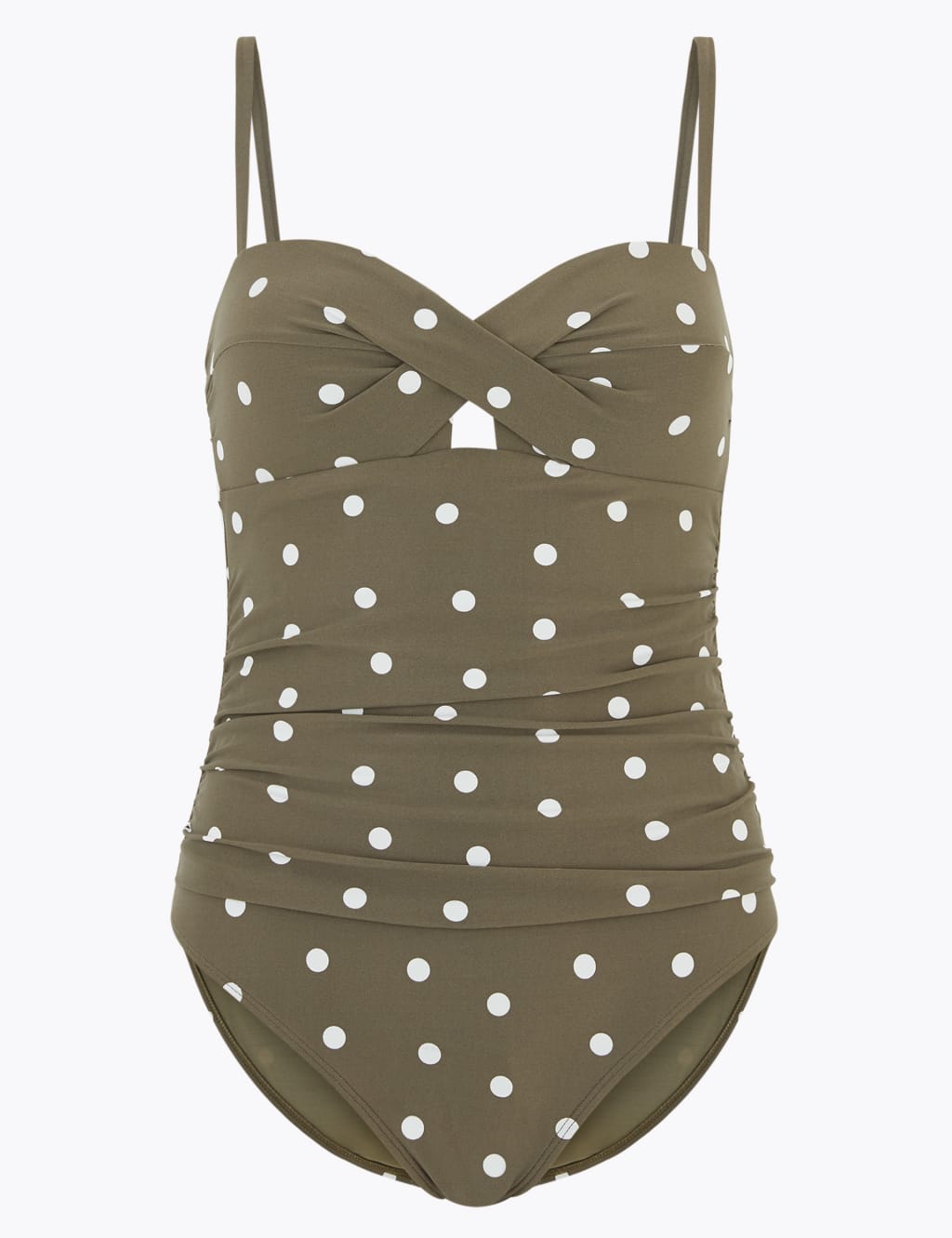Tummy Control Wrap Front Bandeau Swimsuit | M&S Collection | M&S
