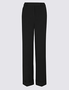 Turn-up Wide Leg Trousers Image 2 of 8