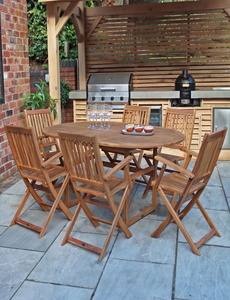 Turnbury 6 Seater Garden Table & Chairs 1 of 3