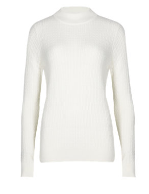 Turtle Neck Cable Knit Jumper Image 2 of 5