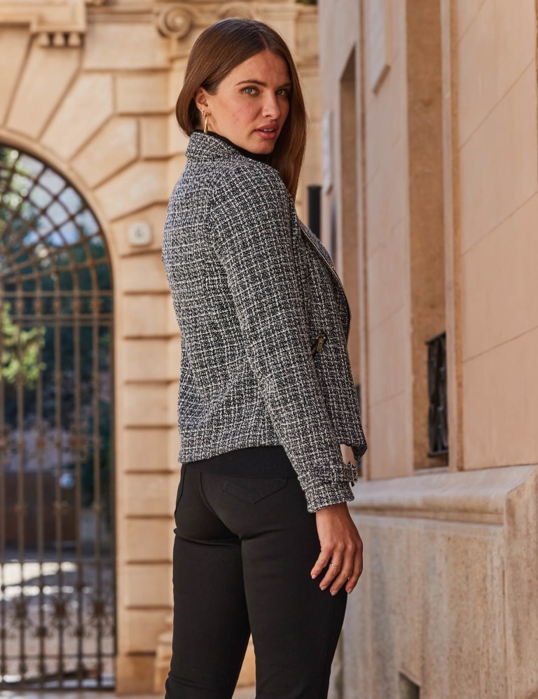 Tweed biker jacket discount