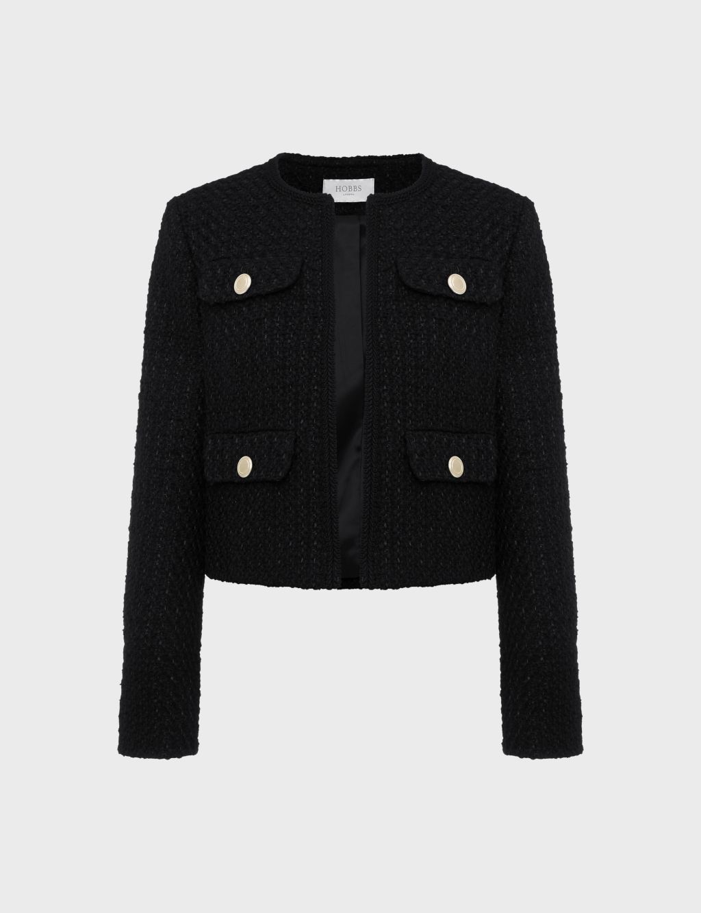 Tweed Collarless Blazer | HOBBS | M&S