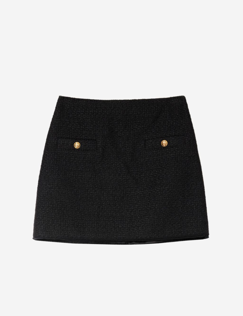Tweed Mini A-Line Skirt with Wool 1 of 5