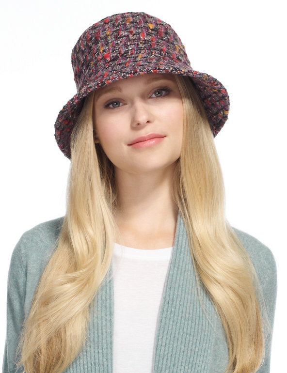 Tweed Pull On Hat with Wool Image 1 of 2