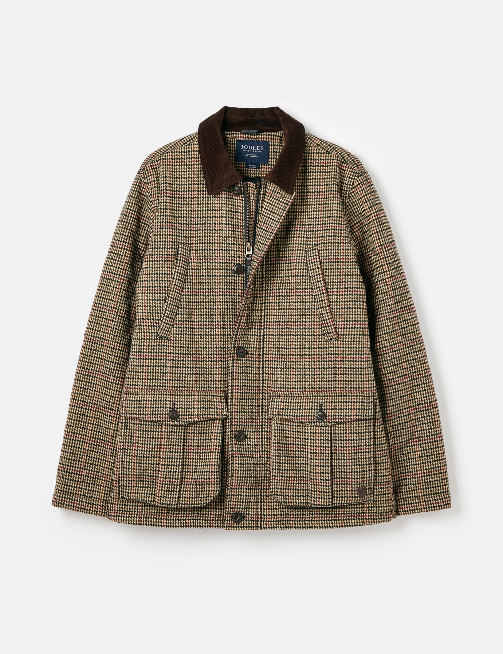 Tweed Quilted Padded Jacket Joules M&S