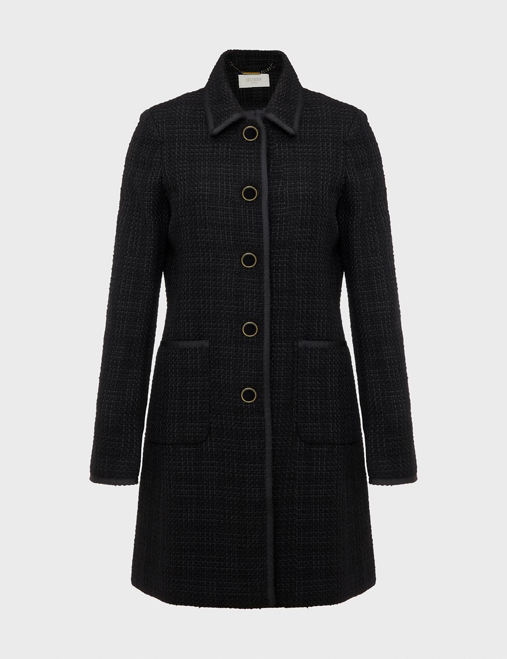 Tweed Tailored Coat with Wool 1 of 7