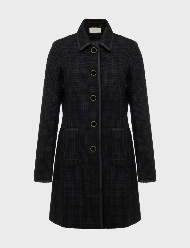 Tweed Tailored Coat with Wool 2 of 7