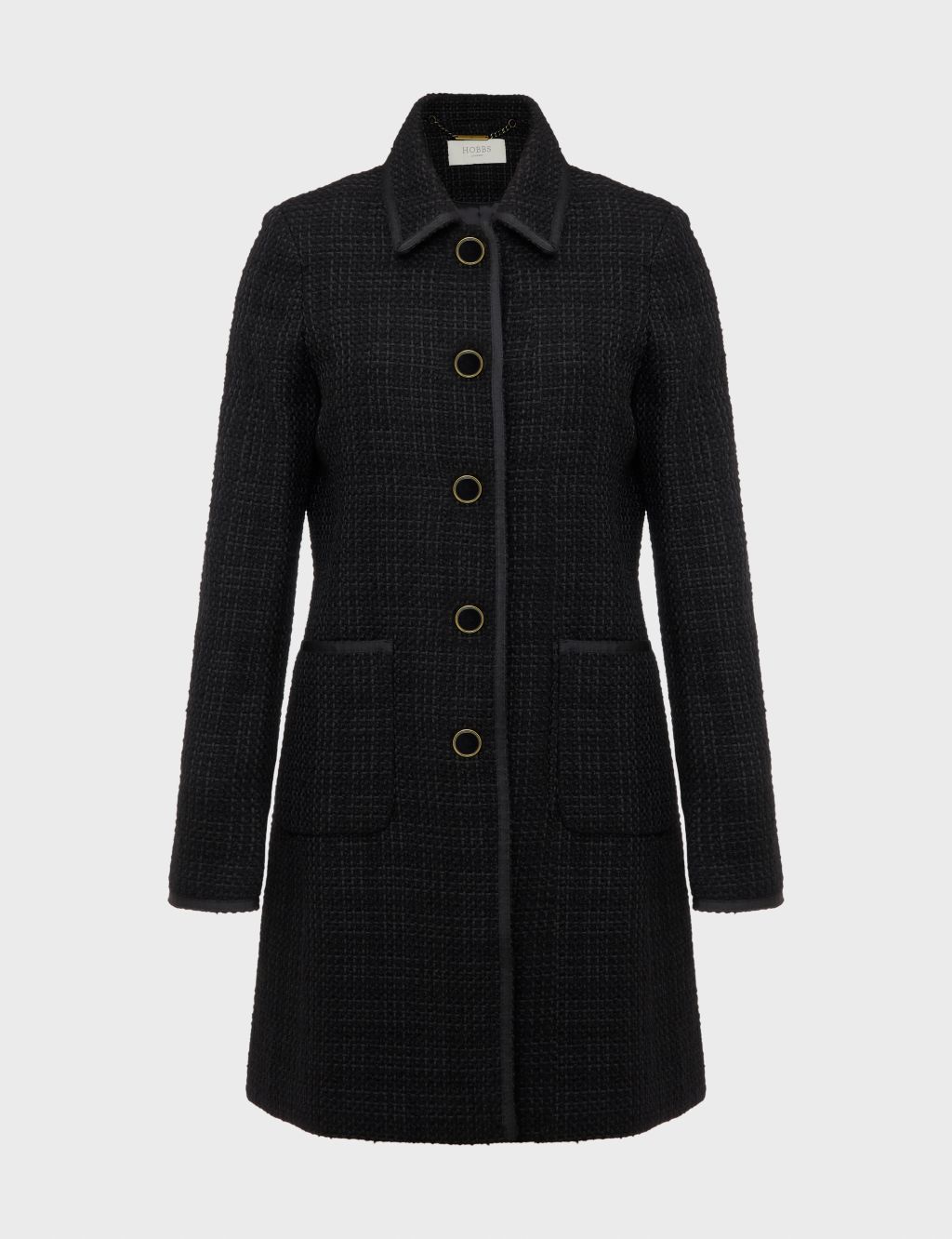 Tweed Tailored Coat with Wool 1 of 7