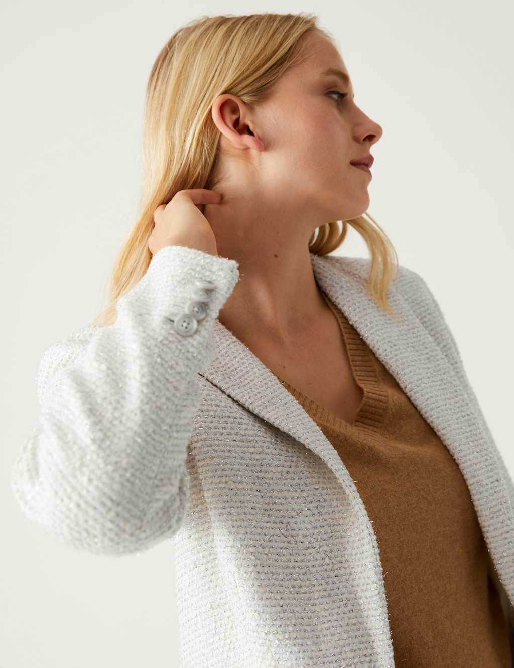 Tweed Tailored Sparkly Blazer M&S Collection M&S