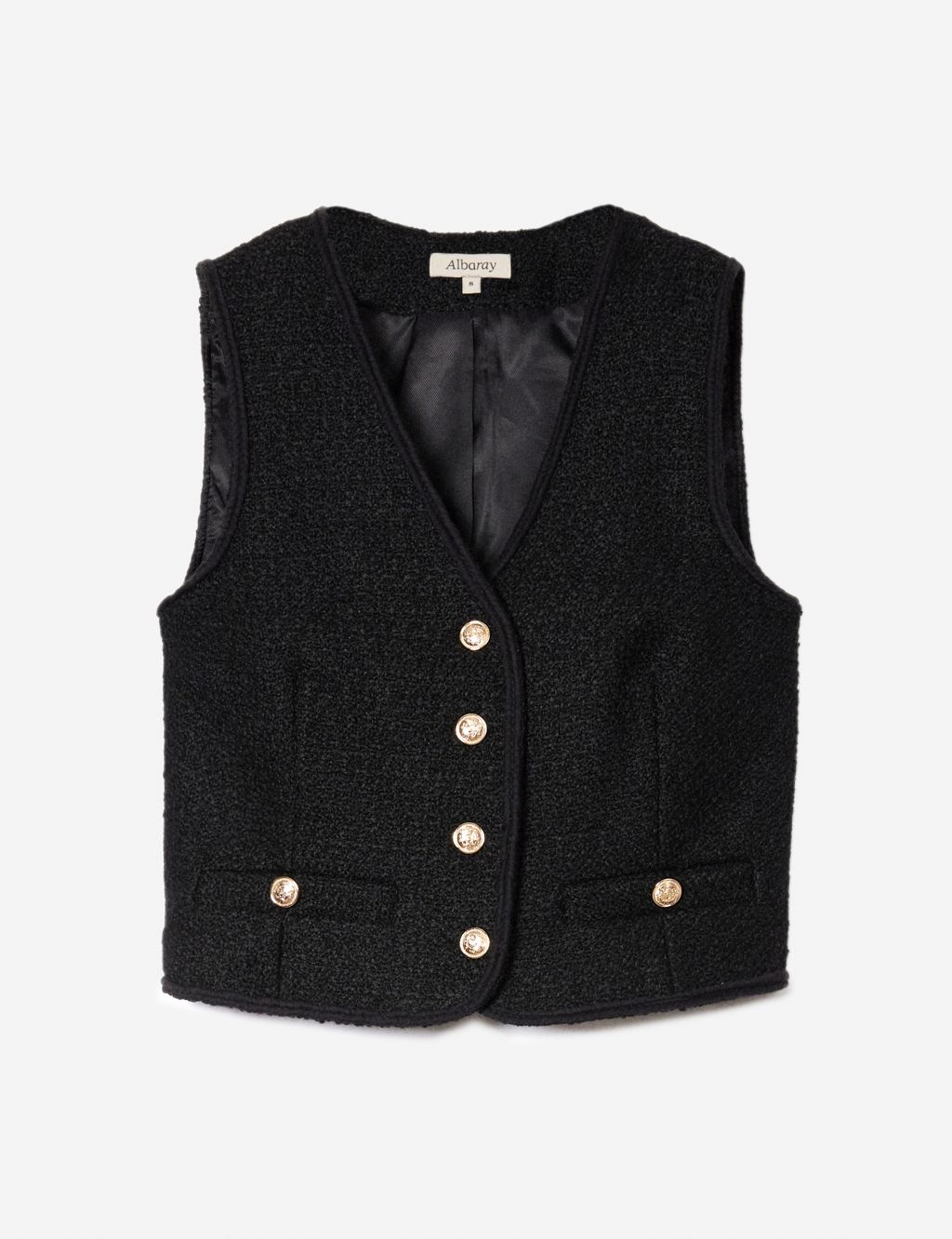 Tweed Tailored Waistcoat with Wool 1 of 4