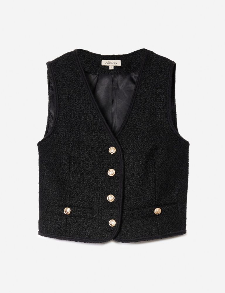 Tweed Tailored Waistcoat with Wool 2 of 4