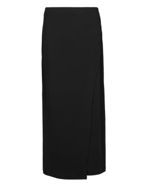 Twiggy for M&S Collection Drape Wrap Maxi Skirt Image 2 of 3