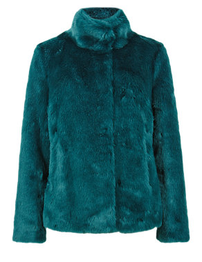 Twiggy for M&S Collection Faux Fur Jacket Image 2 of 5