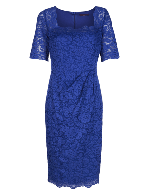 Twiggy for M S Collection Floral Lace Pleated Dress with Secret