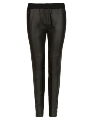 Twiggy for M&S Collection Leather Leggings | Twiggy | M&S