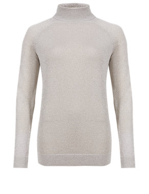 Twiggy for M&S Collection Polo Neck Jumper Image 2 of 4