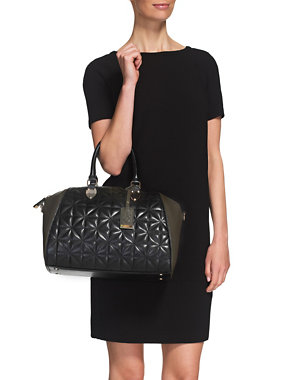 Twiggy for M&S Collection Quilted Bowler Bag Image 2 of 6