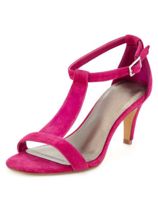 Pink t bar on sale sandals