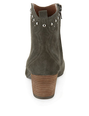 Twiggy for M&S Collection Suede Studded Ankle Boots with Insolia® Image 2 of 4