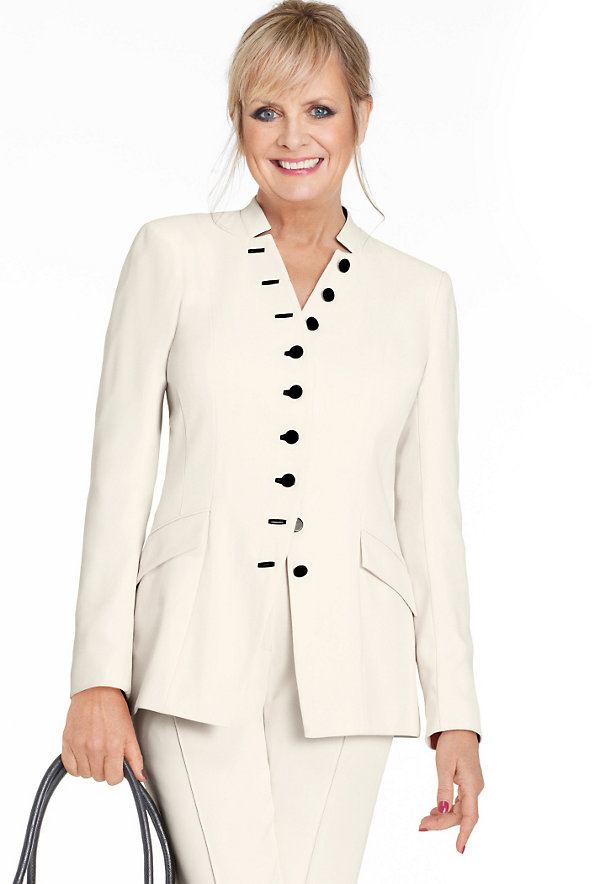 Twiggy for M&S Woman Notched V-Neck Jacket Image 1 of 1