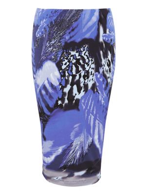 Twiggy for M&S Women Leaf Print Pencil Skirt Image 2 of 6