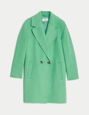 Twill Double Breasted Coat M S Collection M S