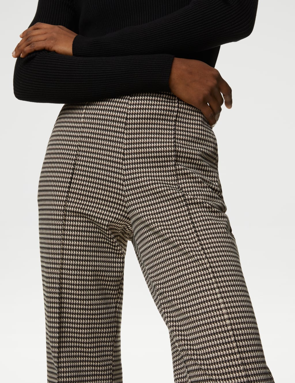 17303503 Houndstooth Print Trousers main image 1