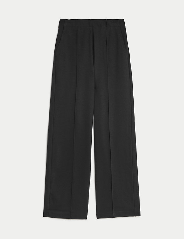 Twill Straight Leg Ankle Grazer Trousers | M&S Collection | M&S