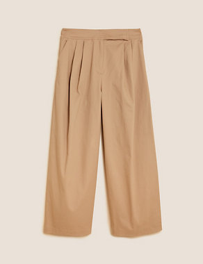 Twill Wide Leg Trousers Image 2 of 5