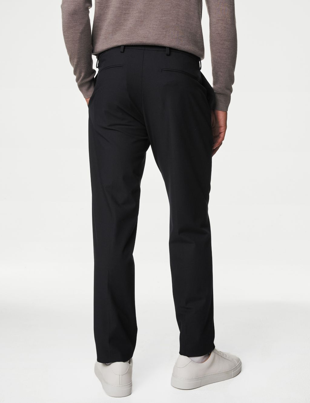 Twin Pleat Stretch Trousers | Autograph | M&S