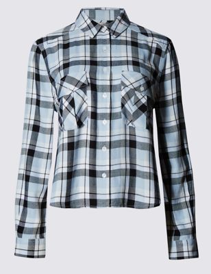 Twin Pockets Checked Shirt Image 2 of 3