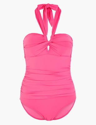 padded halterneck swimsuit