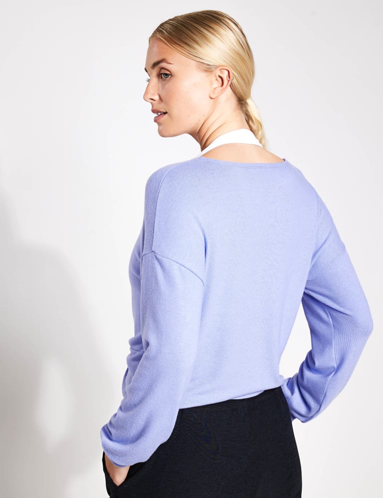 V neckline twist front sweater on sale