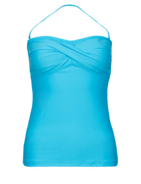 Twisted Front Bandeau Tankini Top Image 2 of 7