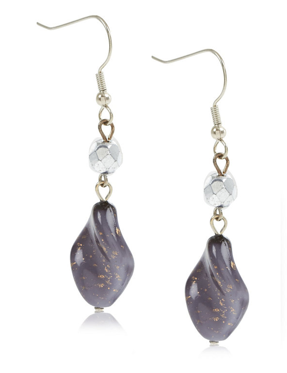 Twisted Glass Drop Earrings Image 1 of 1