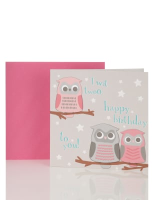 Twit Twoo Birthday Card | M&S