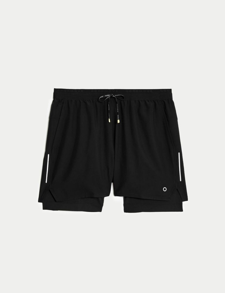 Two Layer Drawstring Zip Pocket Shorts 2 of 6