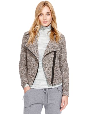 mint velvet boucle biker coat