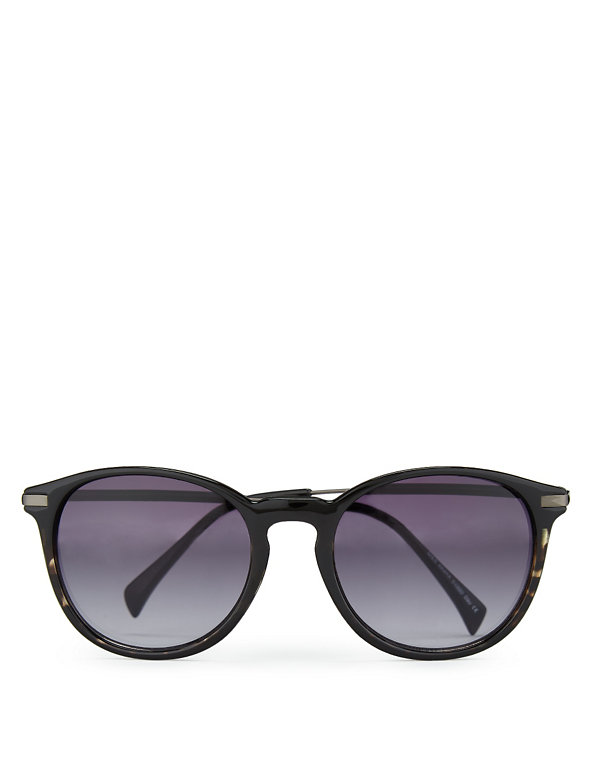 Two Tone Round Sunglasses Image 1 of 2