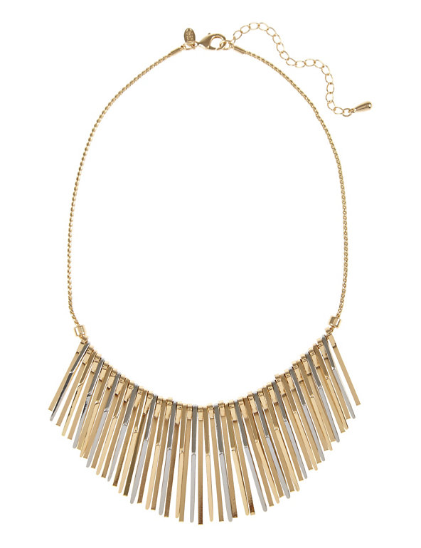 Two Tone Sticks Collar Necklace Image 1 of 1