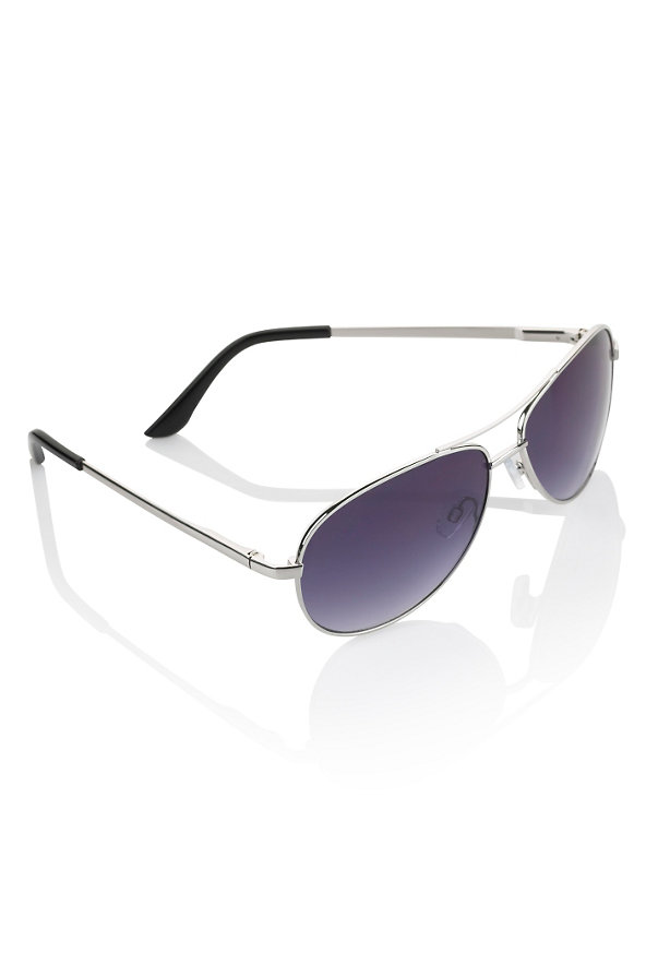 UV Protection Classic Tinted Aviator Sunglasses Image 1 of 1