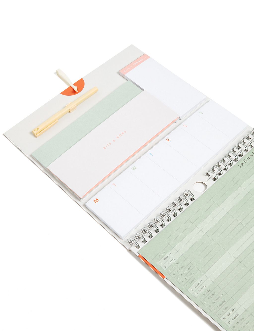 Ultimate 2021 Family Organiser with Pen, Shopping Lists, Pockets and Weekly Planner 4 of 5