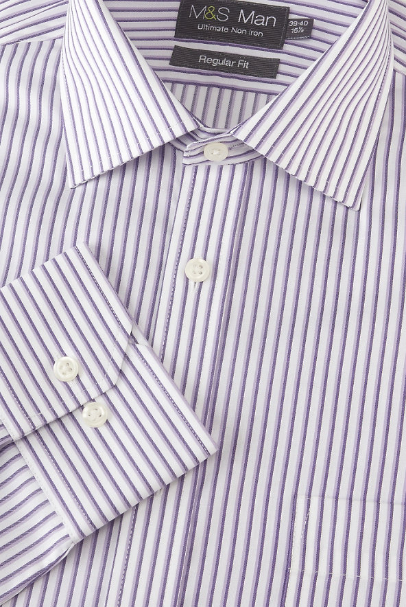 Ultimate Non-Iron Pure Cotton Bold Striped Shirt Image 1 of 1